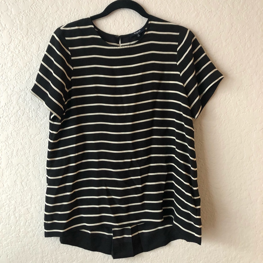 Madewell Black & White short sleeve top size M